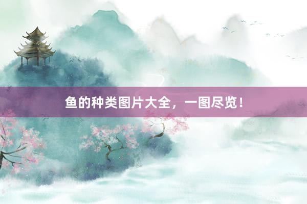 鱼的种类图片大全，一图尽览！